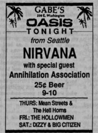 Nirvana – July 5 1989 in Iowa City plus a Lost Song by Saucer (not
